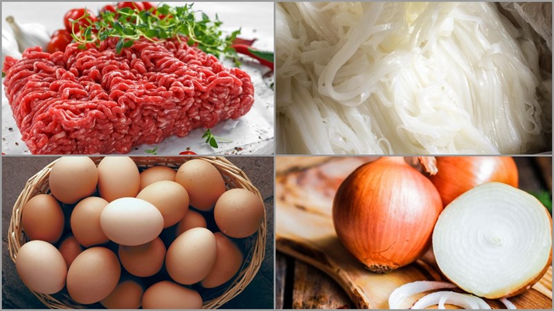Nguyên liệu món ăn burger phở