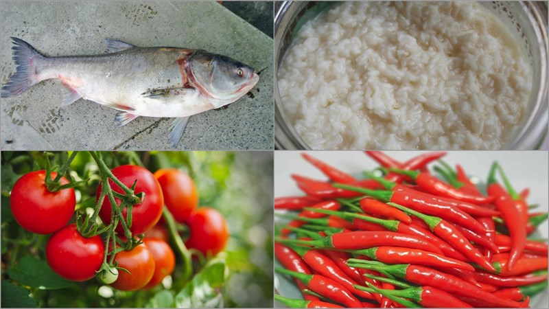 Nguyên liệu món ăn canh chua cá mè