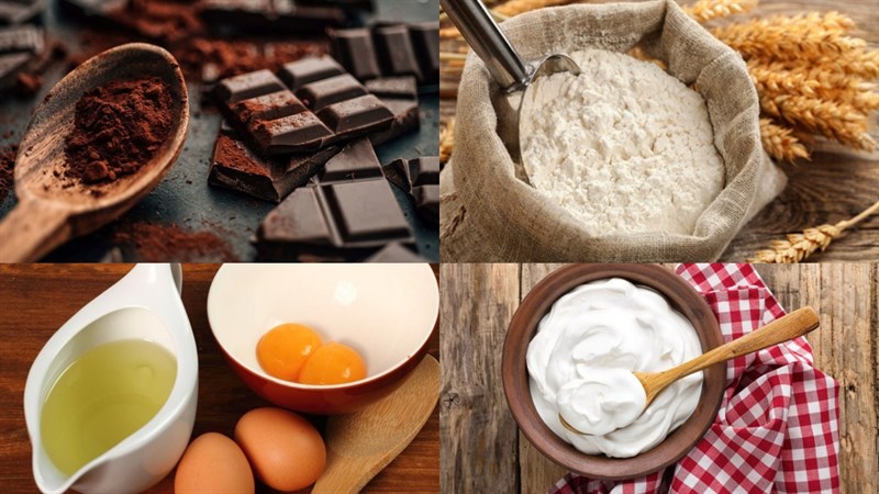 Nguyên liệu món ăn bánh rán trà xanh nhân kem và socola