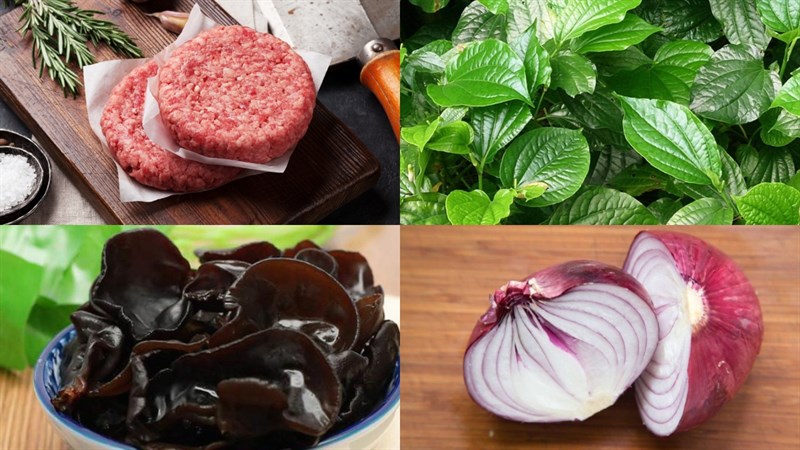 Nguyên liệu món ăn cách làm thịt cuốn lá lốt chiên giòn