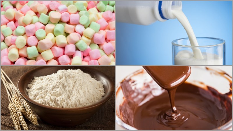 Nguyên liệu làm kẹo marshmallow phủ socola