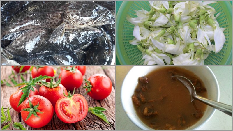 Nguyên liệu món ăn 3 cách làm cá mú nấu canh chua
