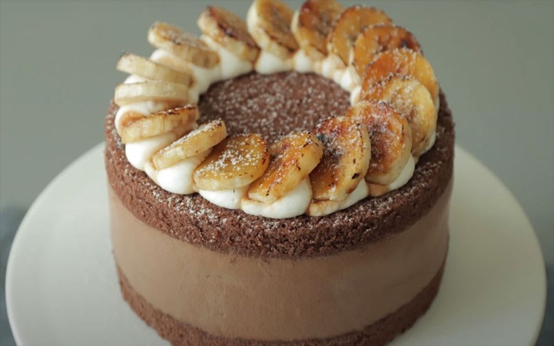 Bánh bông lan chuối socola