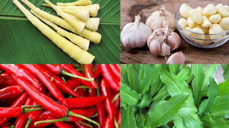 Các nguyên liệu món nạp năng lượng 2 cách làm cho măng xào