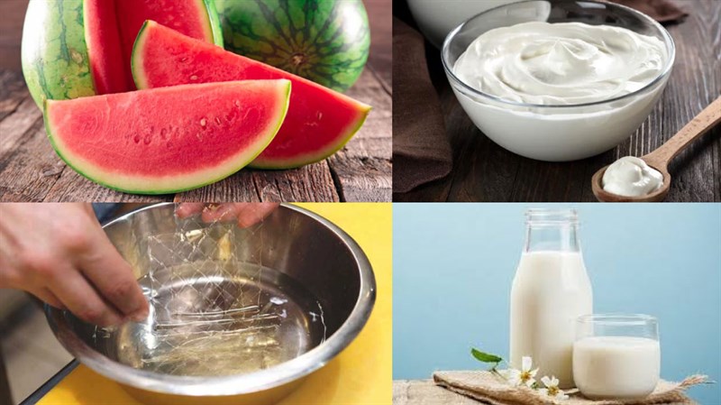 Nguyên liệu món ăn cách làm cotta panna dưa hấu thanh mát, thơm ngon giải nhiệt mùa hè