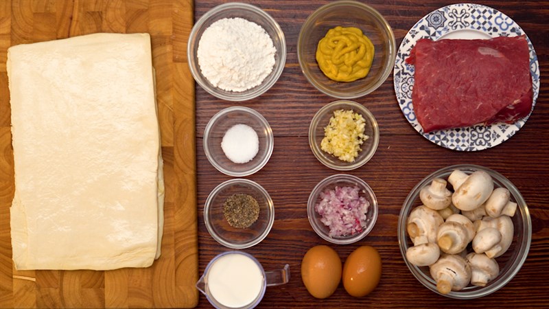 Nguyên liệu món ăn bò wellington