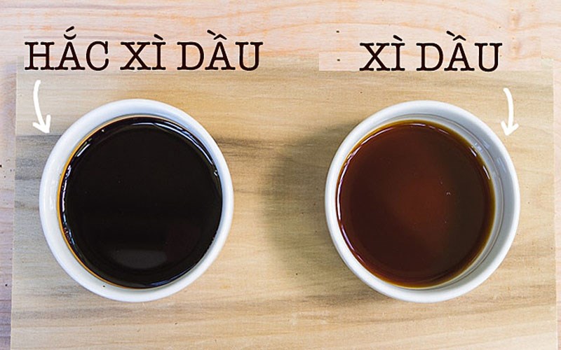 Cách phân biệt hắc xì dầu và xì dầu (nước tương)