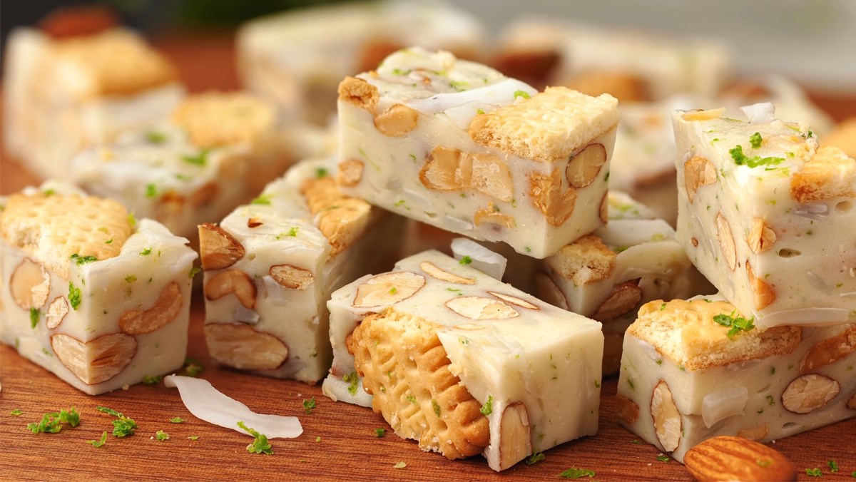 Cách làm kẹo Nougat chanh sữa dừa chanh ít ngọt thơm ngon dễ làm