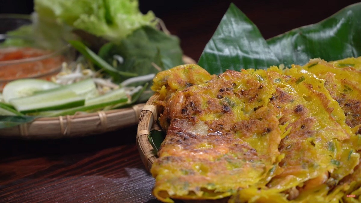 Bánh xèo miền Tây từ bột pha sẵn