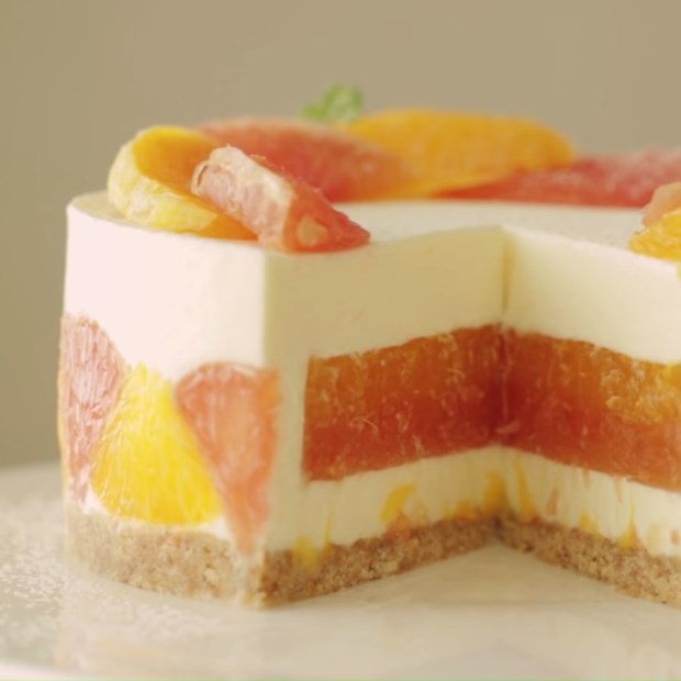 Cách làm cheesecake cam bưởi mới lạ, đơn giản, dễ làm không cần lò nướng