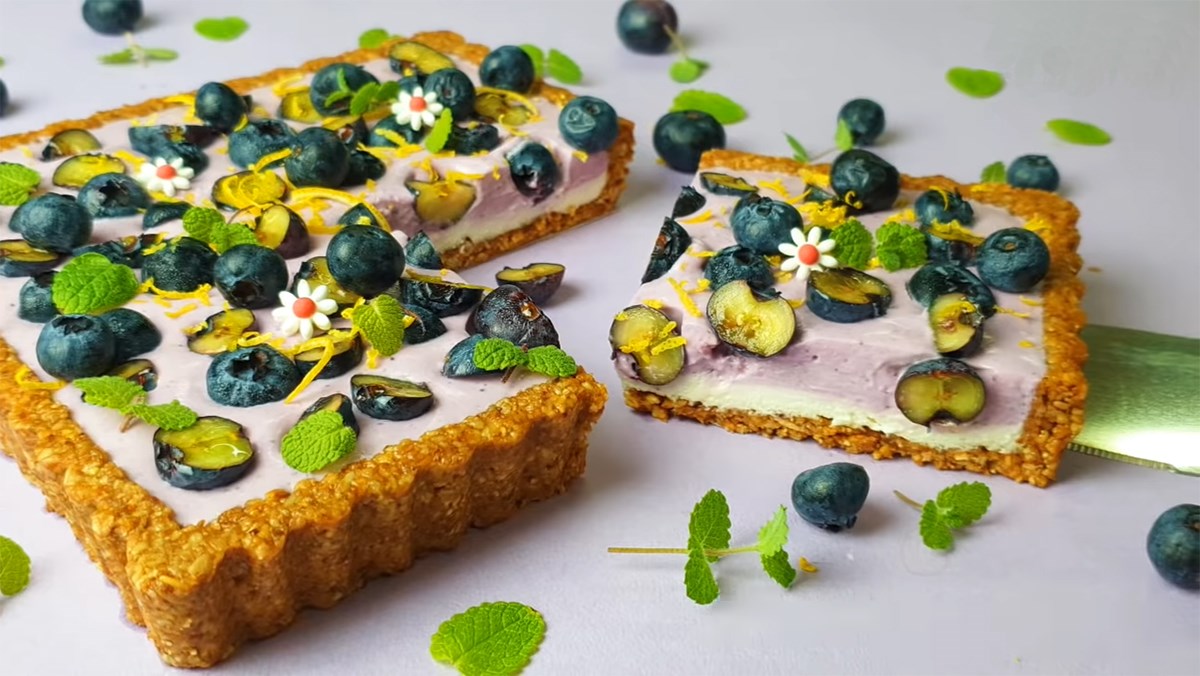 Cách thực hiện bánh Cheesecake việt quất ko cần thiết nướng