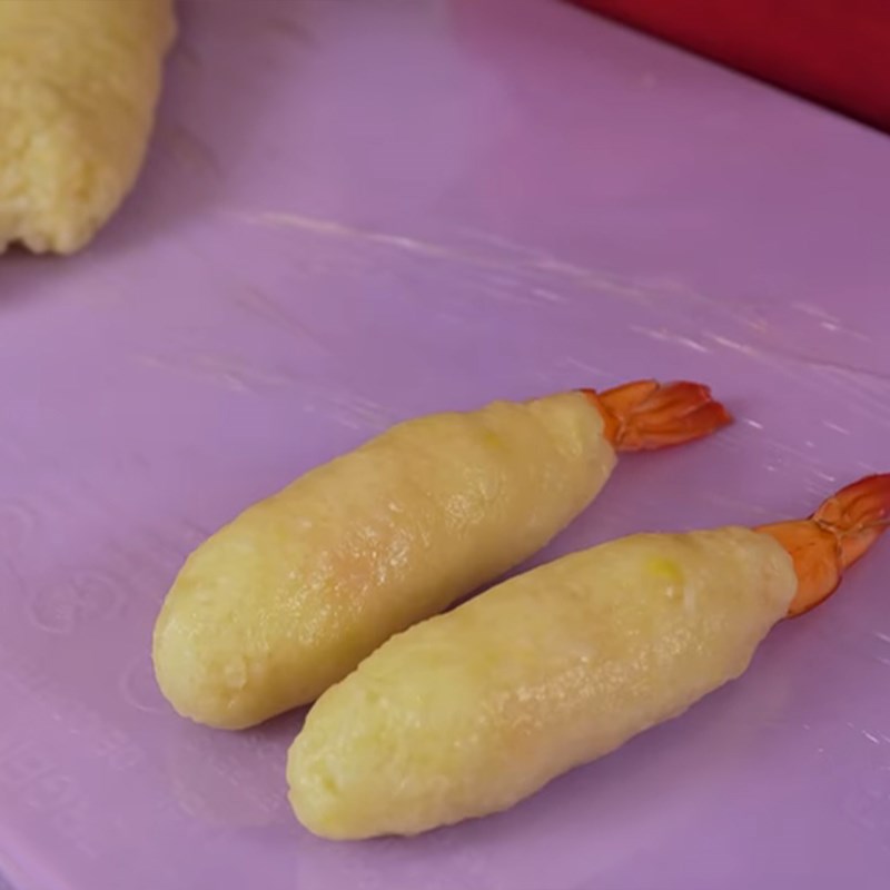 Bước 3 Bọc tôm xôi Tôm bó xôi