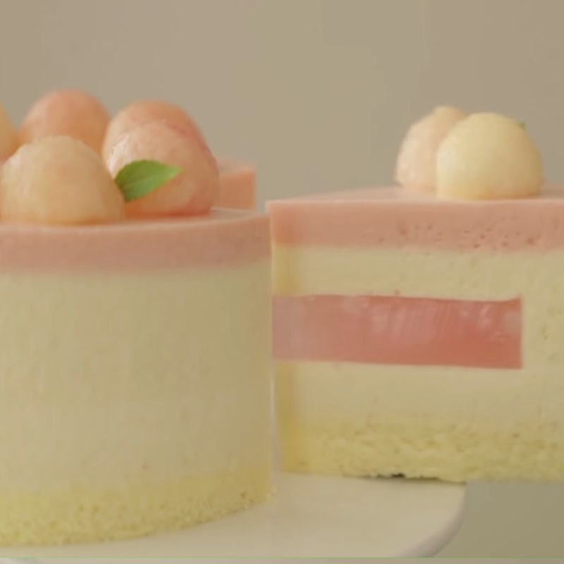 Bước 8 Thành phẩm Bánh mousse đào