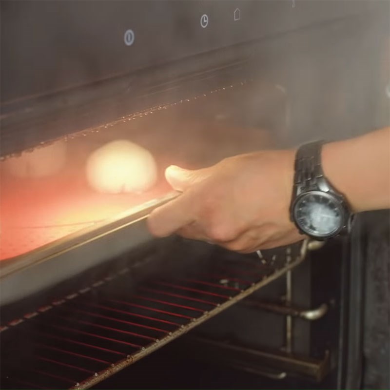 Bước 7 Hấp bánh Bánh bao kim chi