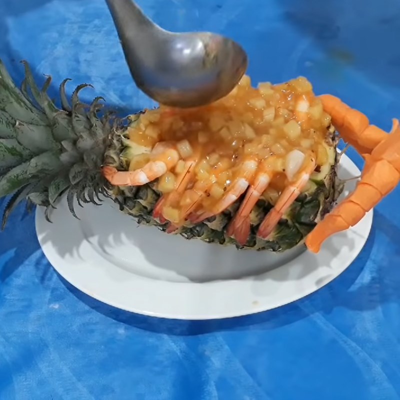 Bước 4 Hoàn thành Tôm sốt trái thơm