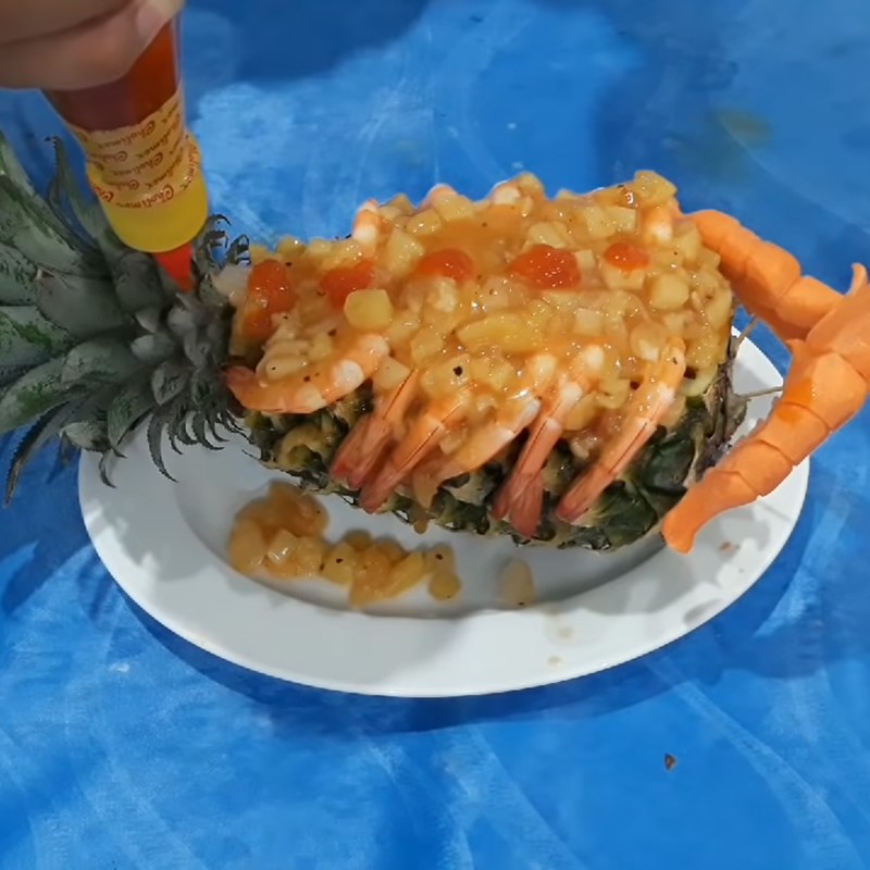 Bước 4 Hoàn thành Tôm sốt trái thơm