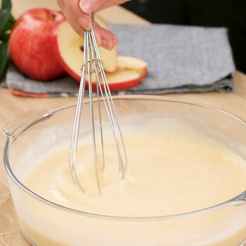 Bước 3 Làm hỗn hợp bánh flan Bánh flan táo