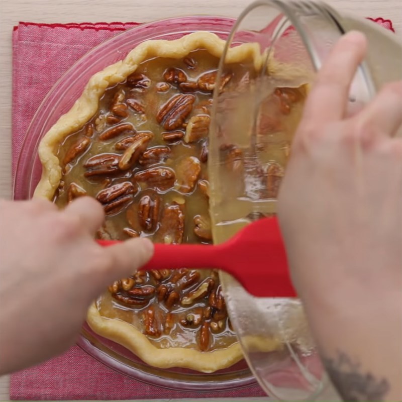 Bước 3 Làm nhân bánh và nướng lần 2 Bánh tart hồ đào - pecan pie