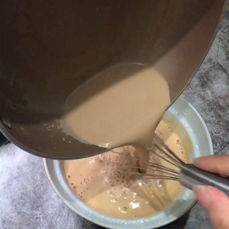 Bước 6 Làm nhân kem trà sữa Bánh mì trà sữa