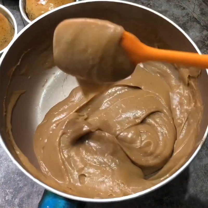 Bước 6 Làm nhân kem trà sữa Bánh mì trà sữa