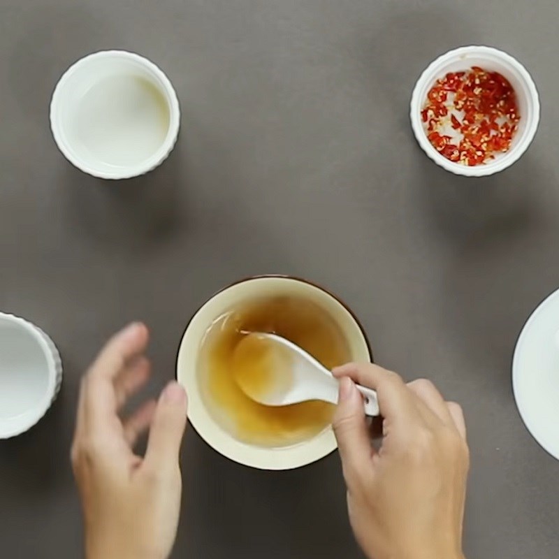 Bước 3 Làm nước mắm chua ngọt Bánh cuốn làm bằng bột gạo và bột năng