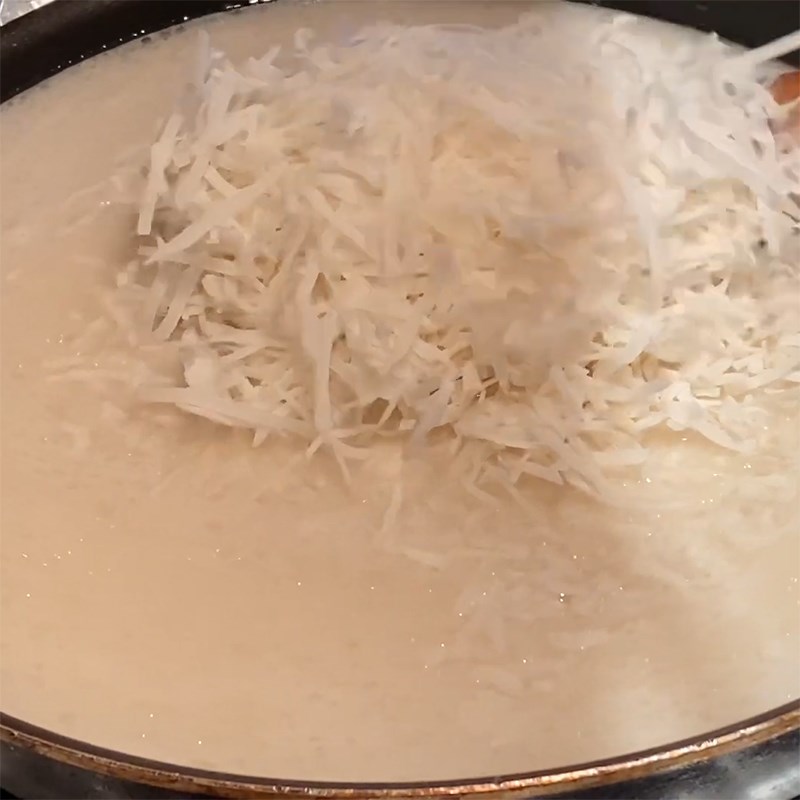 Bước 3 Xào nếp Bánh tét dừa chay