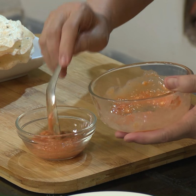 Bước 3 Làm sốt chao chay chua ngọt Bánh đập chay Quảng Nam