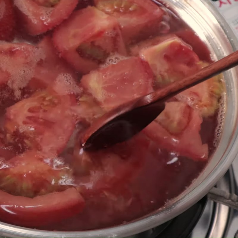 Bước 1 Nấu súp cà chua Mì nấu cà chua sốt ớt - Chenle NCT