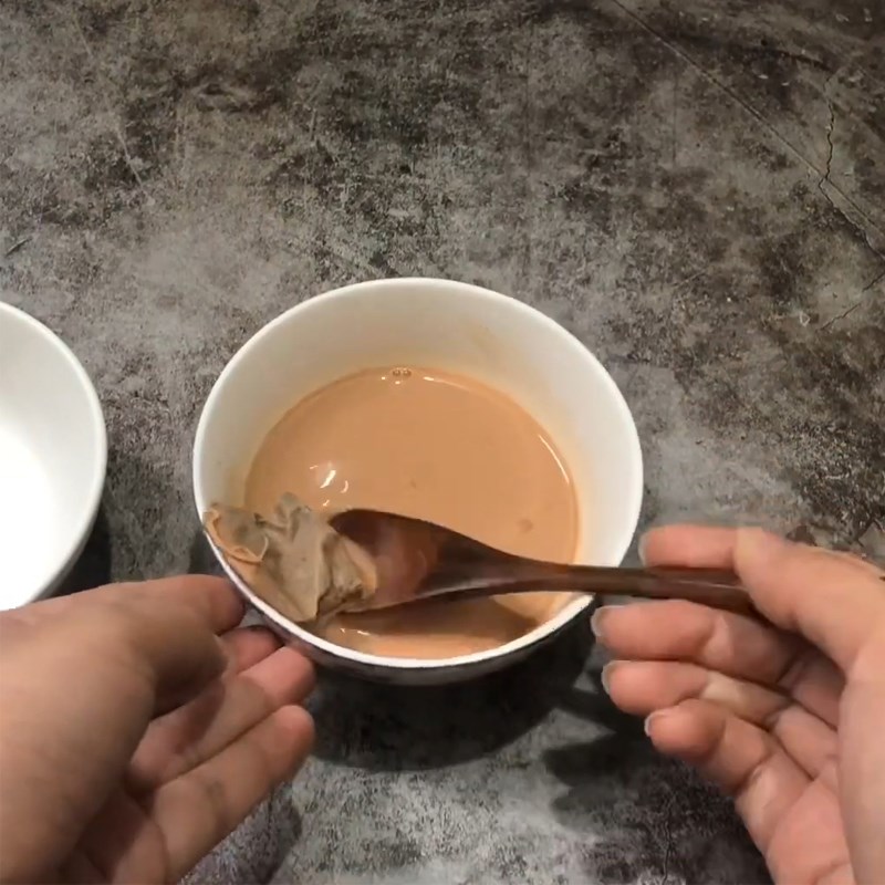 Bước 1 Nấu trà sữa Bánh mì trà sữa