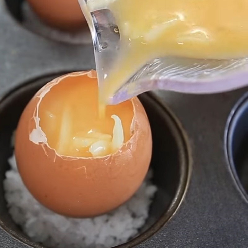 Bước 3 Nướng trứng Trứng nướng phô mai