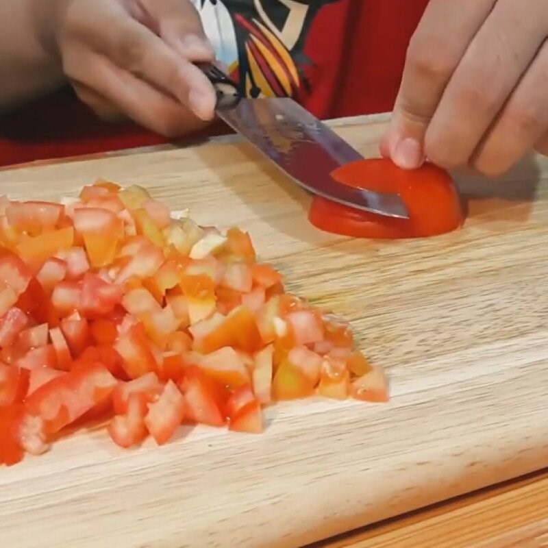 Bước 1 Sơ chế rau củ Ức gà xào chua ngọt