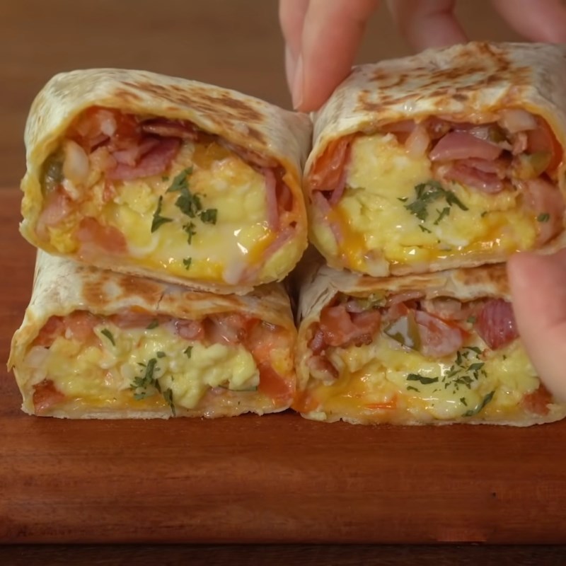 Bước 7 Thành phẩm Bánh burrito trứng phô mai