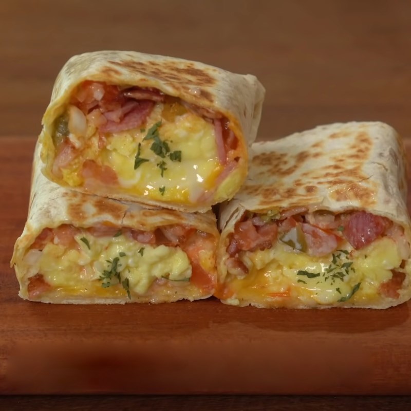 Bước 7 Thành phẩm Bánh burrito trứng phô mai