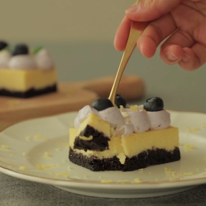 Bước 5 Thành phẩm Cheesecake chanh kem việt quất