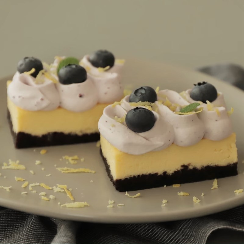 Bước 5 Thành phẩm Cheesecake chanh kem việt quất