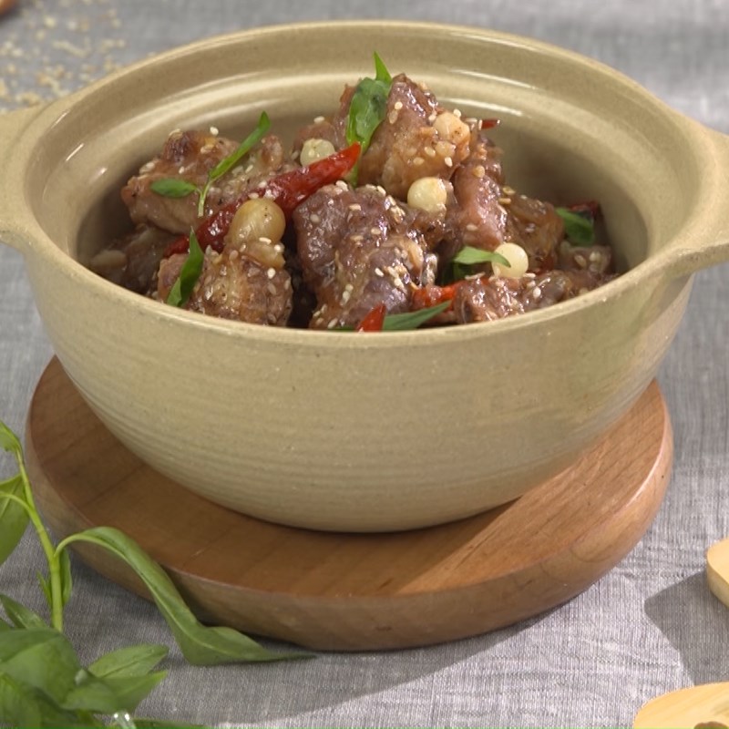 Bước 4 Thành phẩm Sườn non rim củ nén