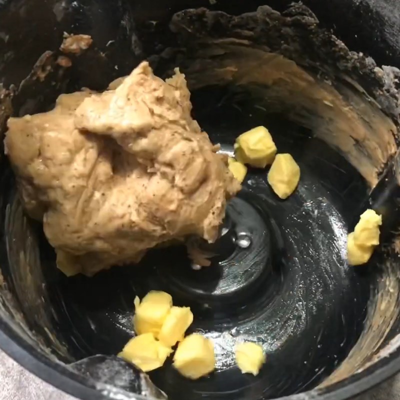 Bước 2 Trộn bột bánh Bánh mì trà sữa