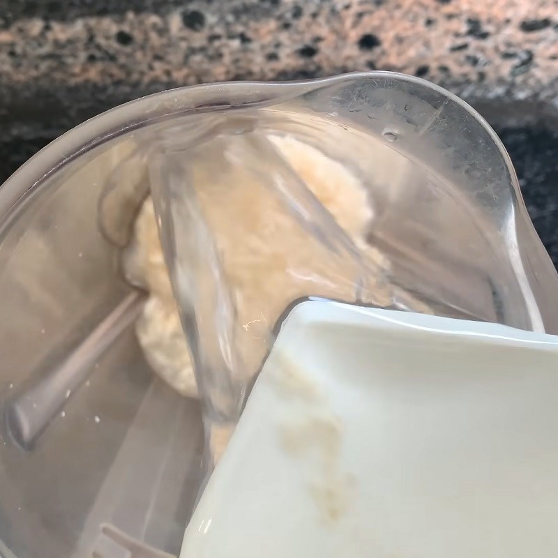 Bước 2 Xay nhuyễn yến mạch Đậu hủ non sốt trái cây