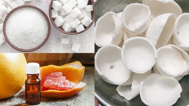 Nguyên liệu món ăn mứt dừa hương bưởi