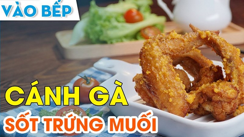 Cánh gà chiên sốt trứng muối