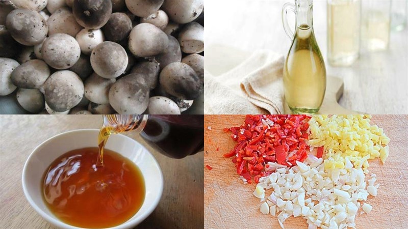 Nguyên liệu món ăn cách làm nấm rơm muối chua
