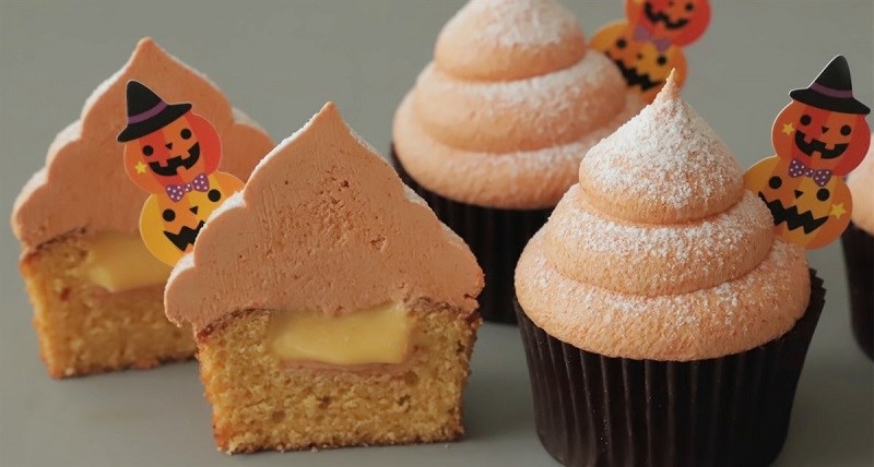 Pumpkin Castella Cupcakes