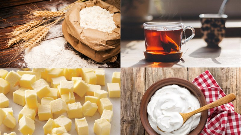 Nguyên liệu món ăn bánh mì trà sữa