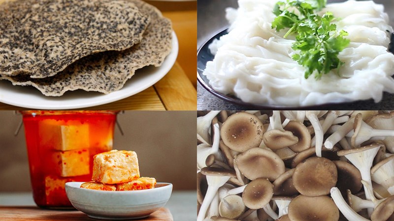 Nguyên liệu món ăn bánh đập chay quảng nam