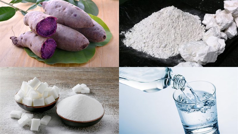 Nguyên liệu món ăn mứt khoai lang tím