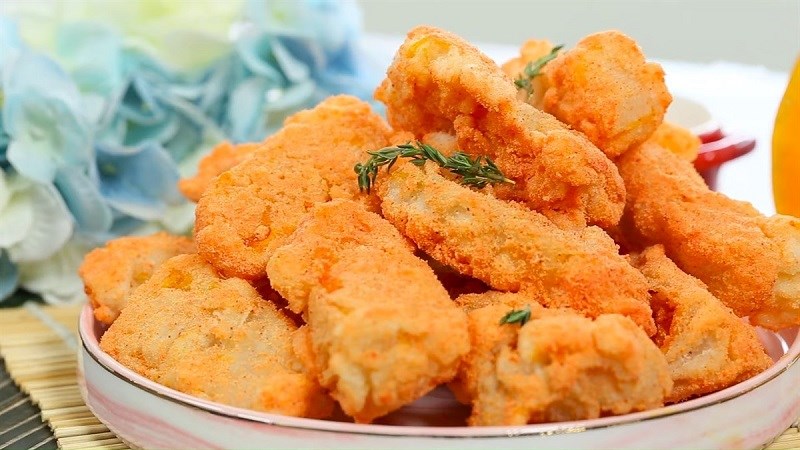 Bí đỏ chiên lắc phô mai
