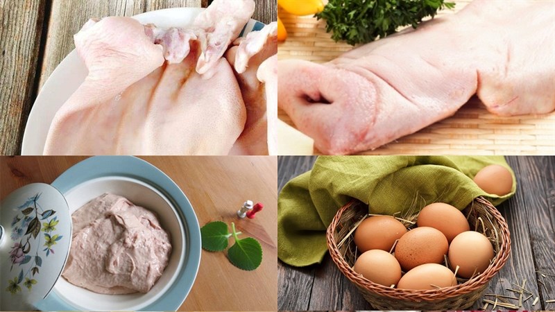 Nguyên liệu món ăn chả tai heo