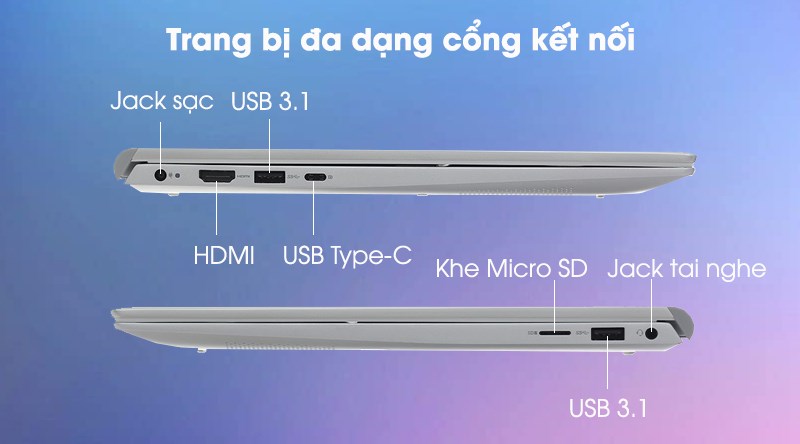 Laptop Dell Inspiron 5502 i5 (1XGR11) - Cổng kết nối