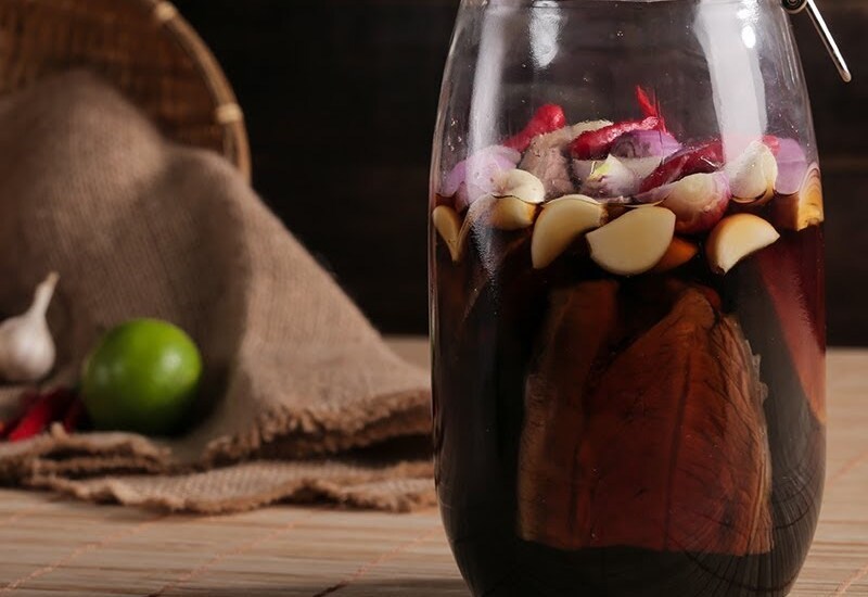 Bắp bò ngâm trong nước mắm