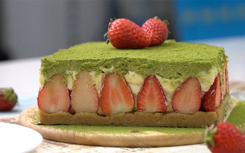 Cheesecake tr&agrave; xanh